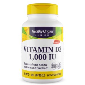Vitamin D3 1000IU 180 softgels (LANOLIN)